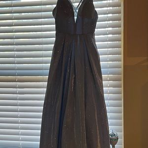 Blue sparkle prom dress